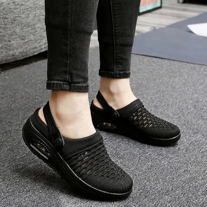 Women’s Breathable Air Cushion Slip-On Walking Shoes